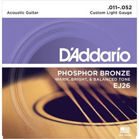 Encordoamento para Violao D'Addario EJ26 Custom Light 0.011