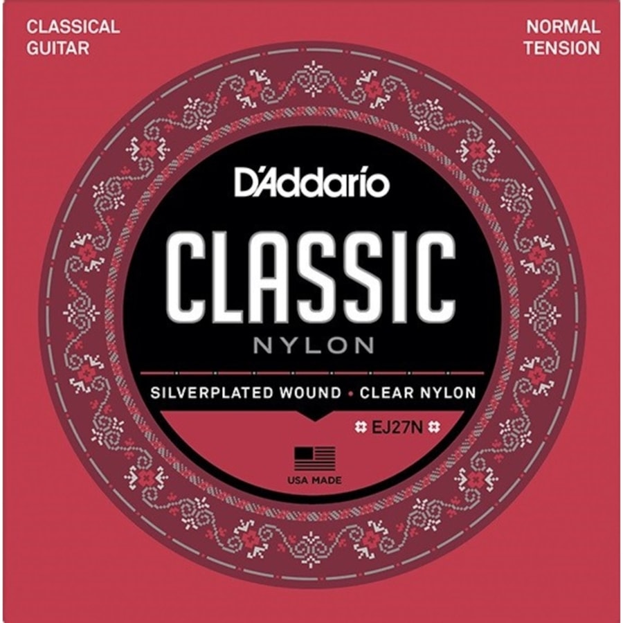 Encordoamento para Violao D'Addario EJ27N Classic Nylon Normal Tension Encordoamento para Violao D'Addario EJ27N Classic Nylon Normal Tension