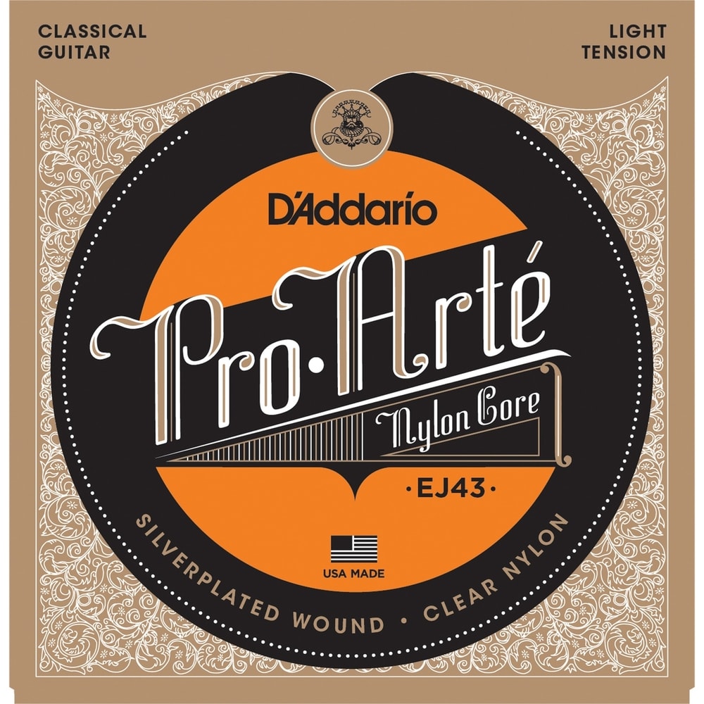 Encordoamento para Violao D'Addario EJ43 Pró Arte Nylon Core T. Light