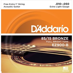 Encordoamento para Violao D'Addario EZ900 Extra Light 0.010
