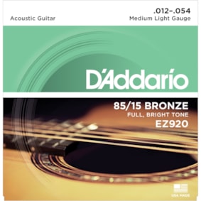 Encordoamento Para Violao D'Addario EZ920 Medium Light 0.012 Encordoamento Para Violao D'Addario EZ920 Medium Light 0.012