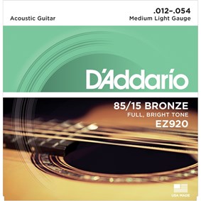 Encordoamento Para Violao D'Addario EZ920 Medium Light 0.012