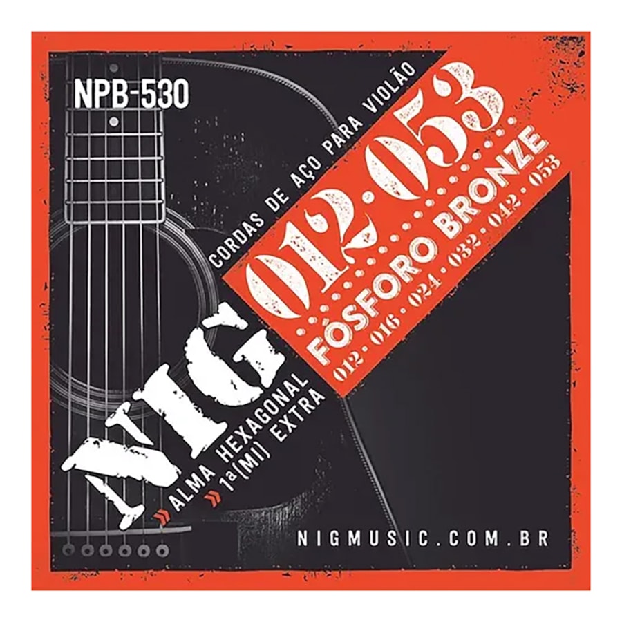 Encordoamento para Violão de Aço NIGNPB530 012 Fósforo Bronze Encordoamento para Violão de Aço NIGNPB530 012 Fósforo Bronze
