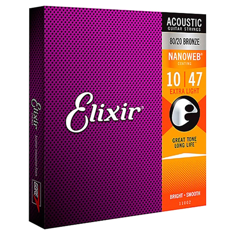 Encordoamento para Violão Elixir Nanoweb 11002 Extra Light 0.010