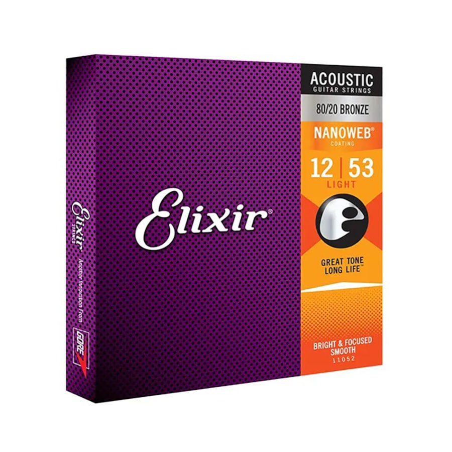 Encordoamento para Violão Elixir Nanoweb 11052 Light 0.012 Encordoamento para Violão Elixir Nanoweb 11052 Light 0.012