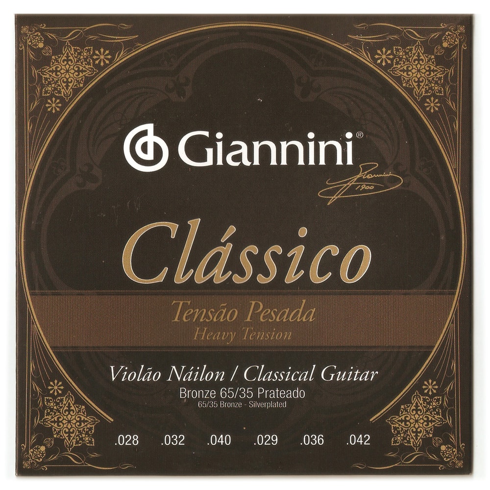 Encordoamento para Violão Giannini GENWPA Série Clássico de Nylon Tensão Alta