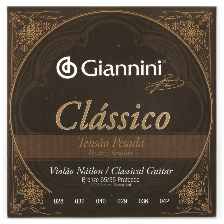 Encordoamento para Violão Giannini GENWPA Série Clássico de Nylon Tensão Alta Encordoamento para Violão Giannini GENWPA Série Clássico de Nylon Tensão Alta