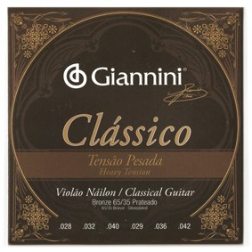 Encordoamento para Violão Giannini GENWPA Série Clássico de Nylon Tensão Alta