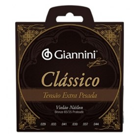 Encordoamento para Violão Giannini GENWXPA Série Clássico de Nylon Tensão Extra Alta
