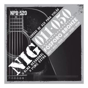 Encordoamento para Violão NIG NPB520 de Aço Fósforo Bronze .011/.050 Encordoamento para Violão NIG NPB520 de Aço Fósforo Bronze .011/.050