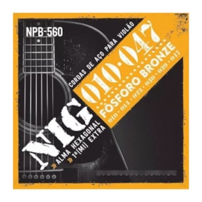 Encordoamento para Violao NIG NPB560 Phosphor Bronze Extra Light 0.010 Encordoamento para Violao NIG NPB560 Phosphor Bronze Extra Light 0.010