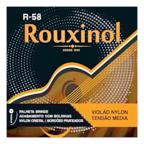Encordoamento para Violão Rouxinol 6 Cordas de Nylon c/ Bolinha 0.28 - 0.43 Encordoamento para Violão Rouxinol 6 Cordas de Nylon c/ Bolinha 0.28 - 0.43