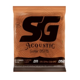 Encordoamento para Violão SG de Bronze Ouro Custom Light .011-.052 Encordoamento para Violão SG de Bronze Ouro Custom Light .011-.052
