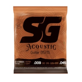 Encordoamento para Violão SG de Bronze Ouro Extra Light .009-.045 Encordoamento para Violão SG de Bronze Ouro Extra Light .009-.045