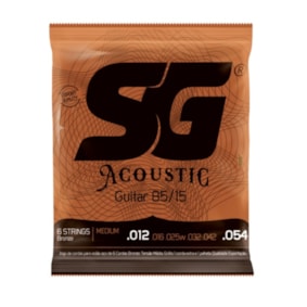 Encordoamento para Violão SG de Bronze Ouro Medium .012-.054 Encordoamento para Violão SG de Bronze Ouro Medium .012-.054