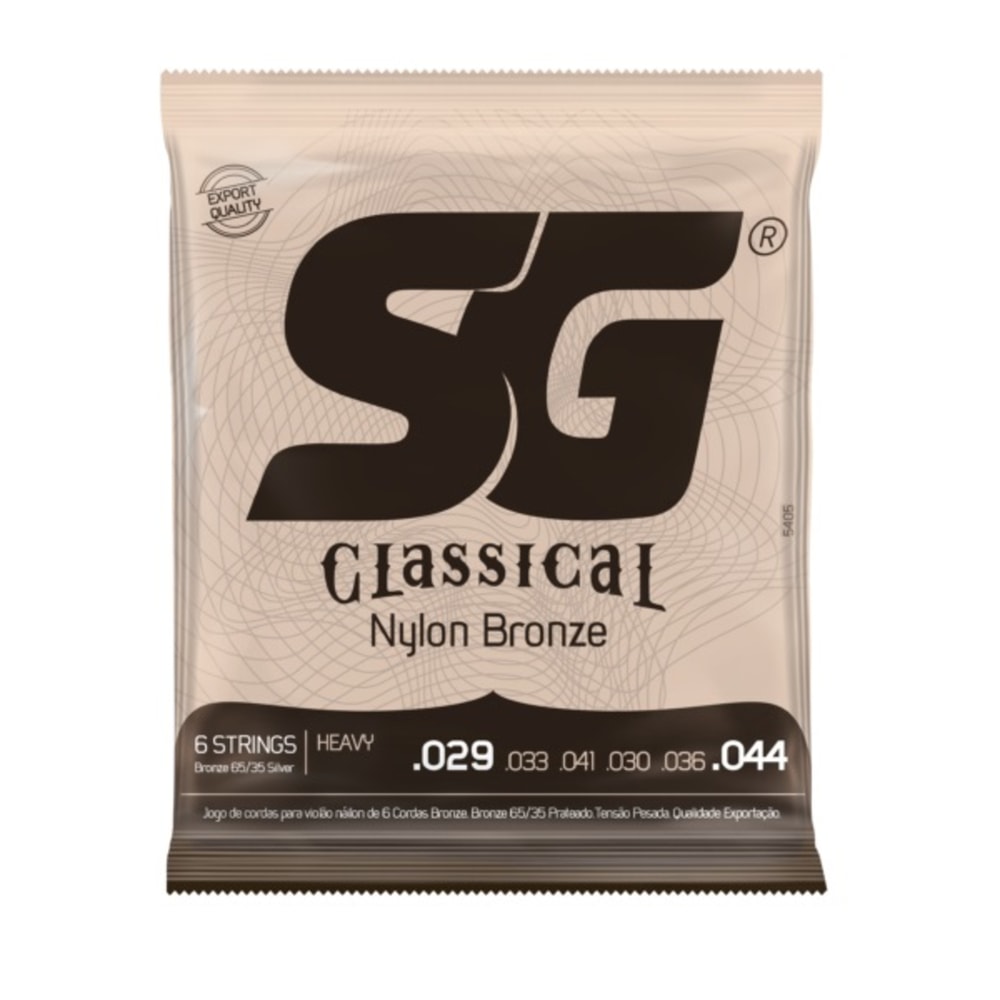 Encordoamento para Violão SG de Nylon Classical Nylon Bronze Heavy - Tensão Alta
