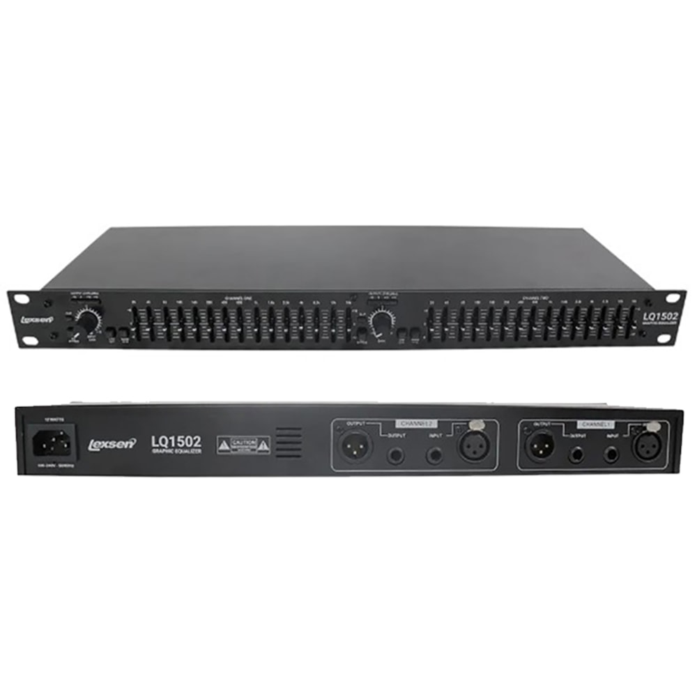 Equalizador Gráfico Lexsen LQ1502 Analógico Estéreo de 15 Vias