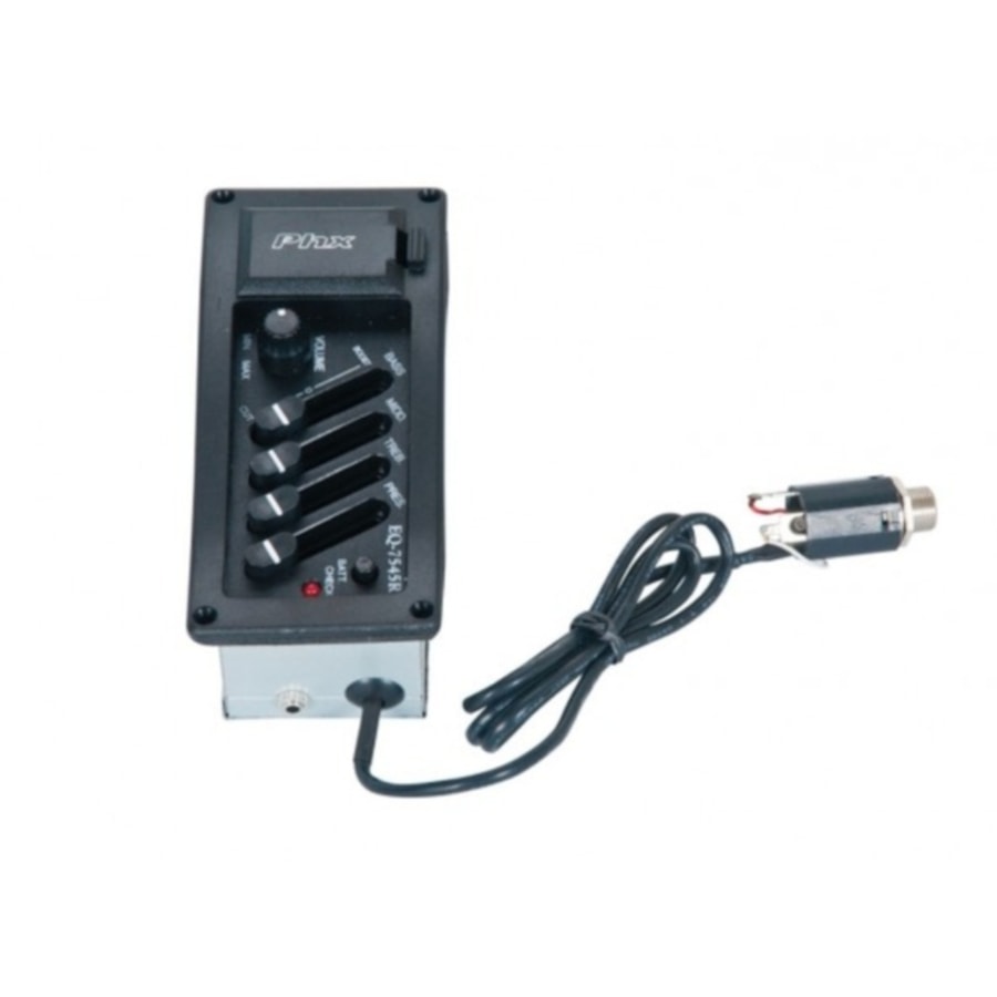 Equalizador Pré PHX EQ-7545 Ativo de 4 Bandas para Violão Equalizador Pré PHX EQ-7545 Ativo de 4 Bandas para Violão