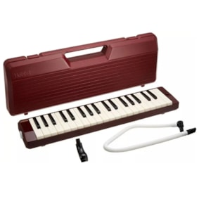 Escaleta Yamaha P37D Linha Pianica de 37 Teclas Vermelho Escuro c/ Estojo