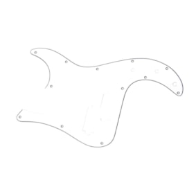 Escudo Dolphin p/ Contrabaixo Precision Bass Branco - 5626 Escudo Dolphin p/ Contrabaixo Precision Bass Branco - 5626