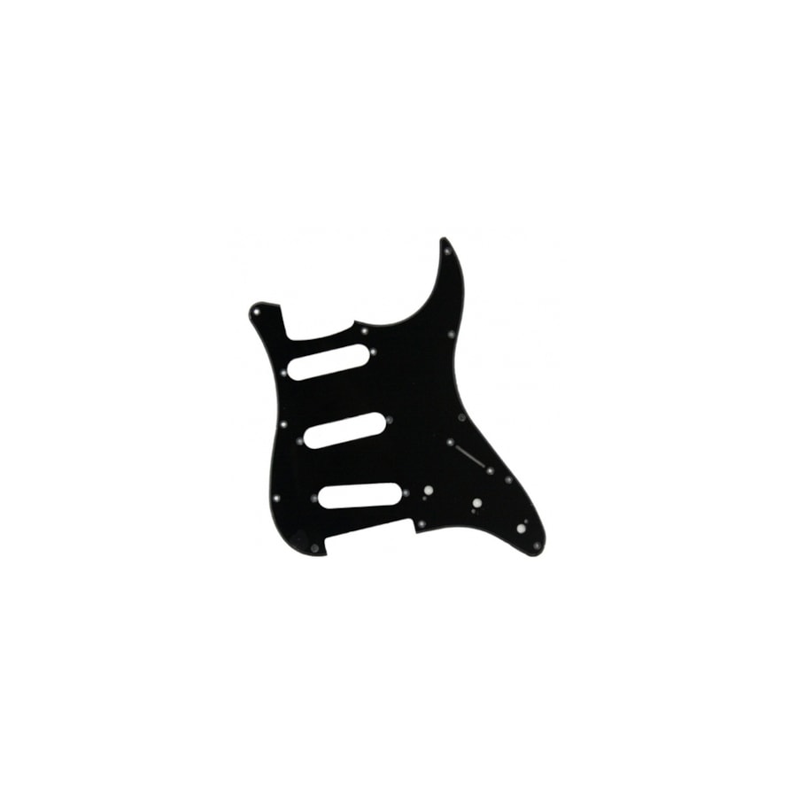 Escudo Dolphin p/ Guitarra Stratocaster SSS Preto - 1726 Escudo Dolphin p/ Guitarra Stratocaster SSS Preto - 1726