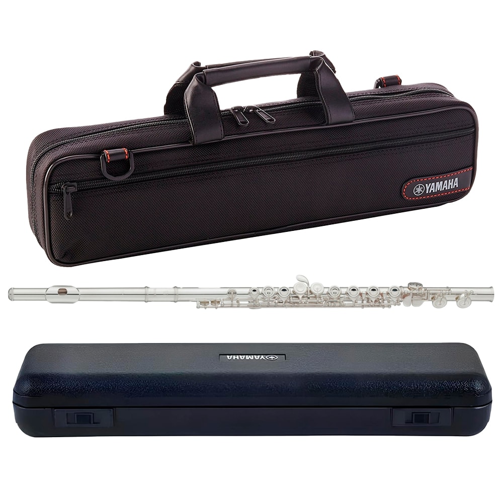 Flauta Transversal Yamaha YFL222 em Dó Prata com Case