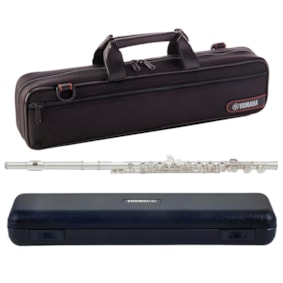 Flauta Transversal Yamaha YFL222 em Dó Prata com Case Flauta Transversal Yamaha YFL222 em Dó Prata com Case