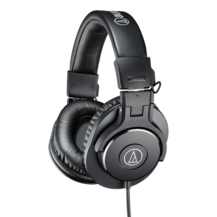 Fone de Ouvido Audio-Technica ATH-M30x Over-Ear M Series de Estúdio Preto Fone de Ouvido Audio-Technica ATH-M30x Over-Ear M Series de Estúdio Preto