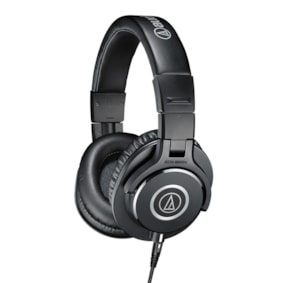 Fone de Ouvido Audio-Technica ATH-M40x Over-Ear M Series de Estúdio Preto Fone de Ouvido Audio-Technica ATH-M40x Over-Ear M Series de Estúdio Preto