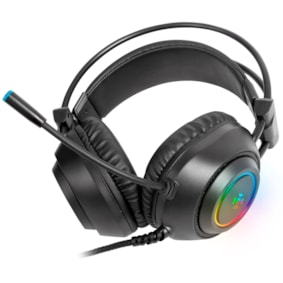 Fone De Ouvido Gamer Fortrek Crusader Headset  P2 + USB RGB Preto