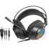 Fone De Ouvido Gamer Fortrek Crusader Headset  P2 + USB RGB Preto