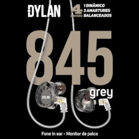 Fone de Ouvido In Ear Dylan DE845 4 Drivers Grey Fone de Ouvido In Ear Dylan DE845 4 Drivers Grey