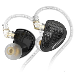 Fone de Ouvido KZ AS16 PRO In Ear Para Retorno Preto Fone de Ouvido KZ AS16 PRO In Ear Para Retorno Preto