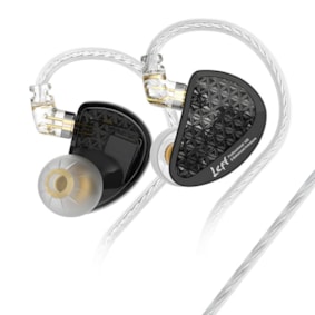 Fone de Ouvido KZ AS16 PRO In Ear Para Retorno Preto Fone de Ouvido KZ AS16 PRO In Ear Para Retorno Preto