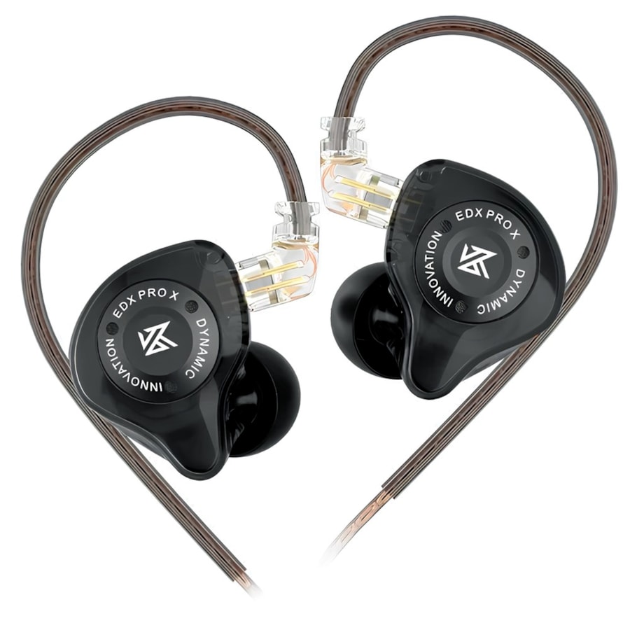 Fone de Ouvido KZ EDX PRO X In Ear De Retorno Preto Fone de Ouvido KZ EDX PRO X In Ear De Retorno Preto