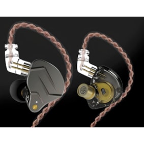 Fone de Ouvido KZ ZSN PRO In Ear Para Retorno Cinza Fone de Ouvido KZ ZSN PRO In Ear Para Retorno Cinza