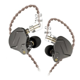 Fone de Ouvido KZ ZSN PRO In Ear Para Retorno Cinza Fone de Ouvido KZ ZSN PRO In Ear Para Retorno Cinza