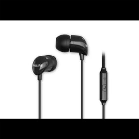 Fone de Ouvido Philips TAE1126BK In Ear Preto Com Fio Fone de Ouvido Philips TAE1126BK In Ear Preto Com Fio