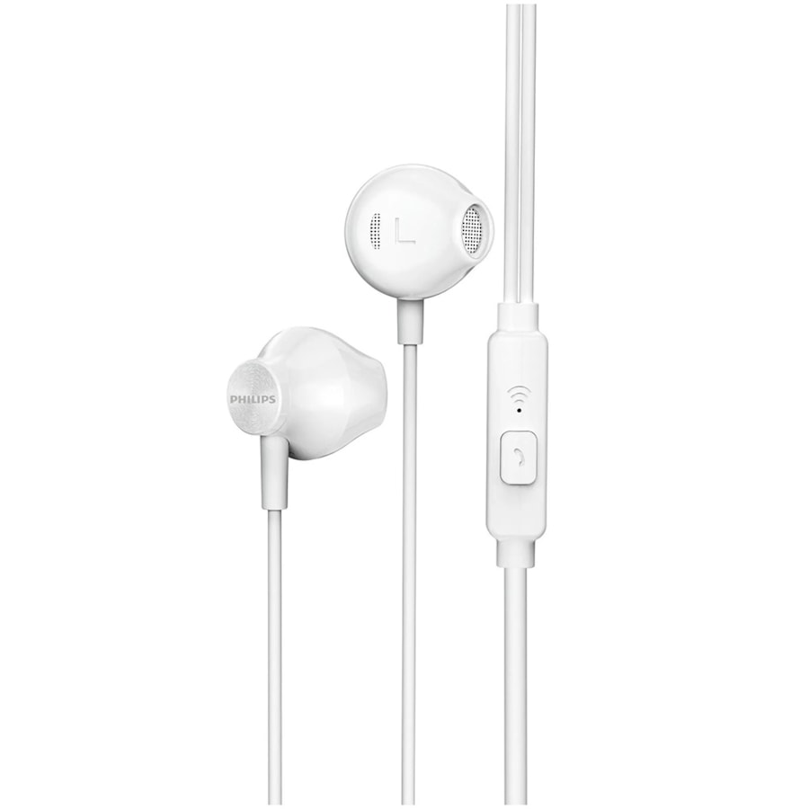 Fone de Ouvido Philips TAUE101 In Ear Branco Com Fio Fone de Ouvido Philips TAUE101 In Ear Branco Com Fio
