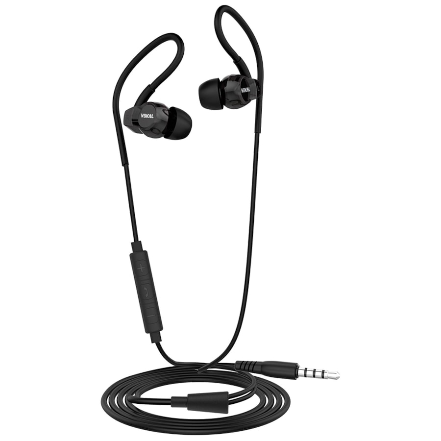 Fone de Ouvido Vokal E20 BK In Ear Preto Fone de Ouvido Vokal E20 BK In Ear Preto