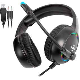 Fone Do Ouvido Gamer Fortrek Holt Headset P2 + USB  + Adaptador 