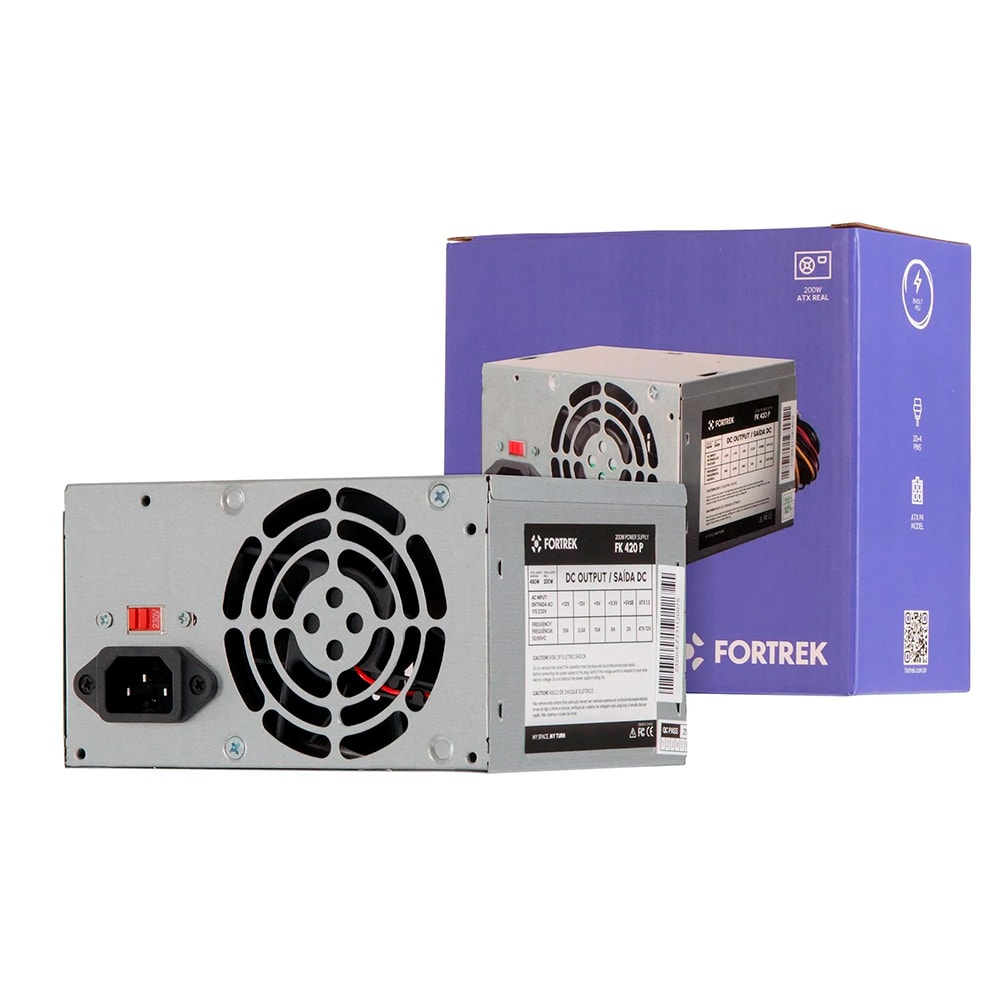 Fonte Gamer ATX Fortrek PWS-2003 200W 20+4P FK420P
