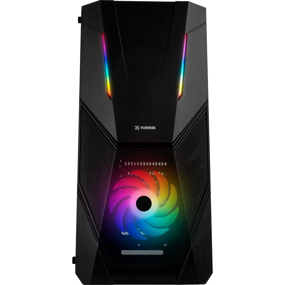 Gabinete Gamer Fortrek Mid Tower Black Hawk RGB Preto