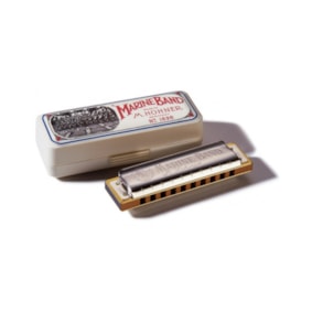 Gaita de Boca Diatônica Hohner Marine Band 1896/20 em G com Estojo