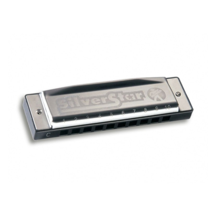 Gaita de Boca Hohner Silver Star 504/20 em G Enthusiast Series