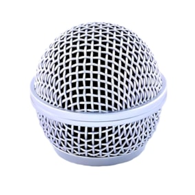 Globo Soundvoice Para Microfone SM58 Metálico Prata