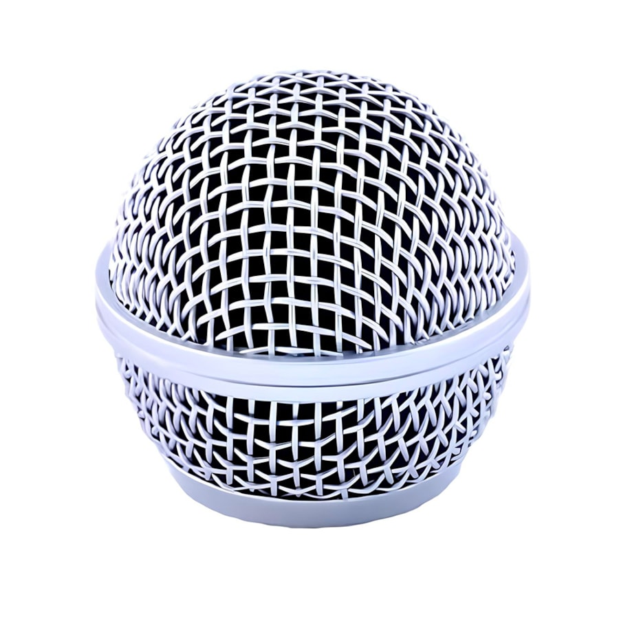 Globo Soundvoice Para Microfone SM58 Metálico Prata