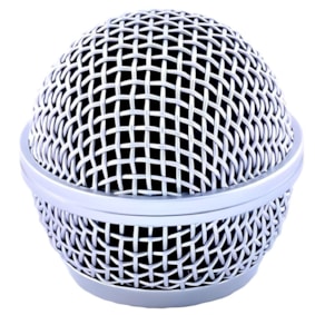 Globo Soundvoice Para Microfone SM58 Metálico Prata