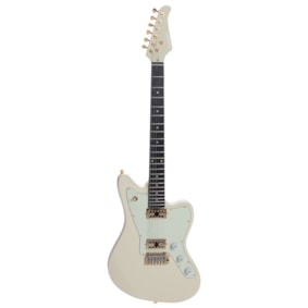 Guitarra Benson Jazz Master Brave Five Olympic White Satin C/ Bag
