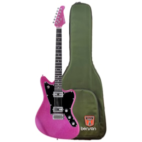 Guitarra Benson Jazz Master Brave Seven MGS Magenta Sparkle C/ Bag